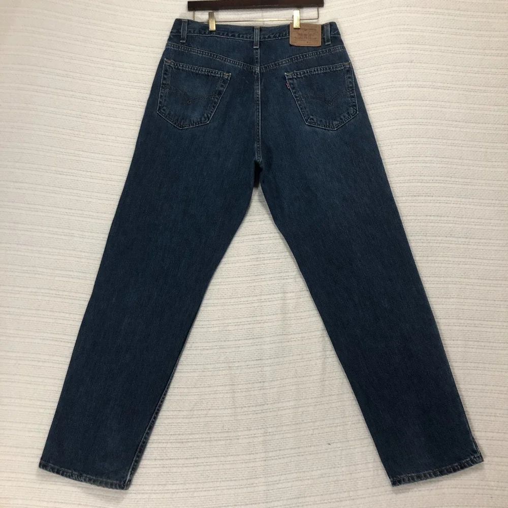 Levi's 550 Relaxed Fit Jeans Classic Blue Denim Everyday Wear Size W36‎ L32